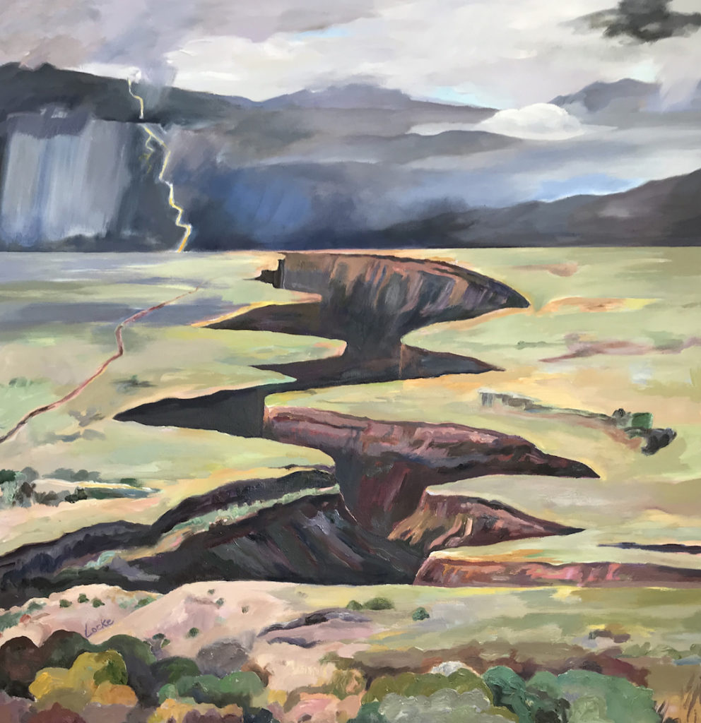 Linsay Locke: Approaching Storm Taos Gorge