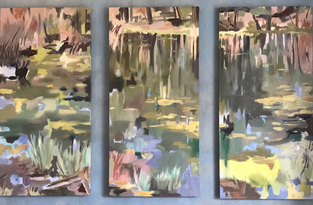 Linsay Locke: Pond at Fenton Lake (Triptych)