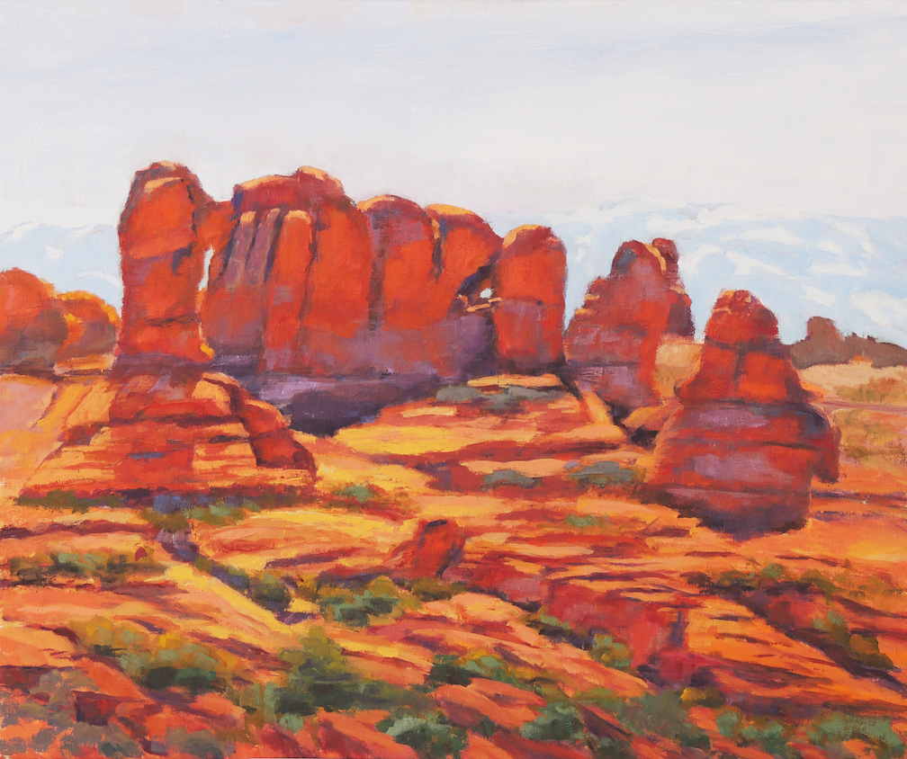 Lyle H. Brown: Arches at Sunset