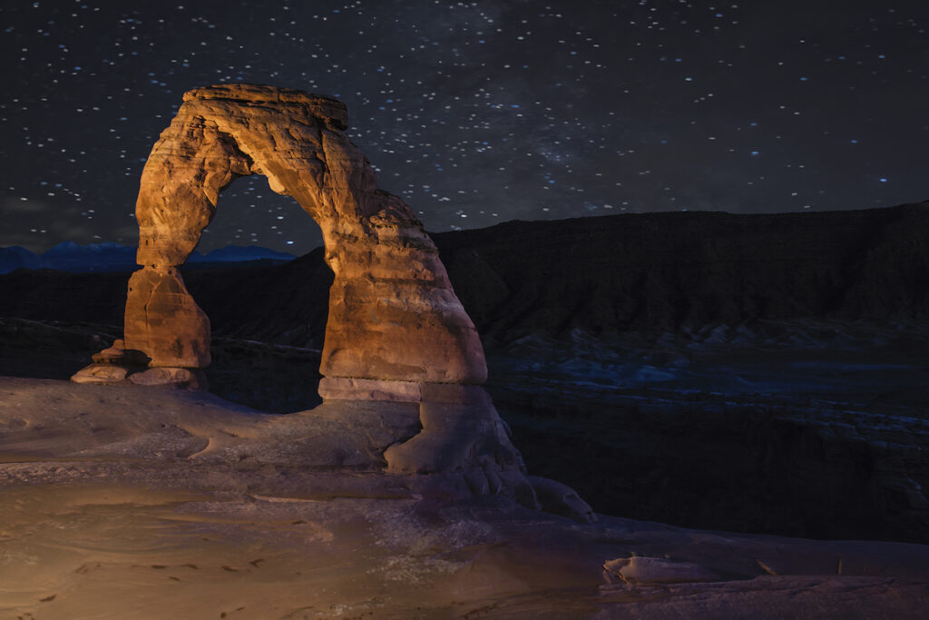 Mike Stephens: Delicate Arch Light Painted
