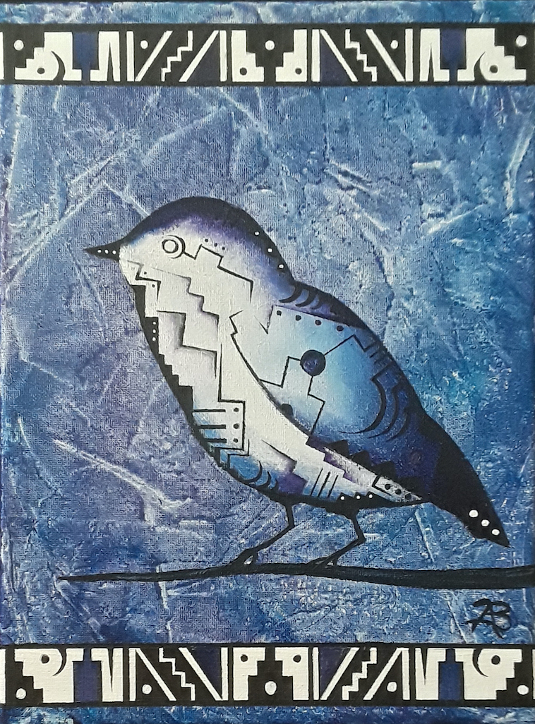 Brandon Allebach: Winter Bird In Blue
