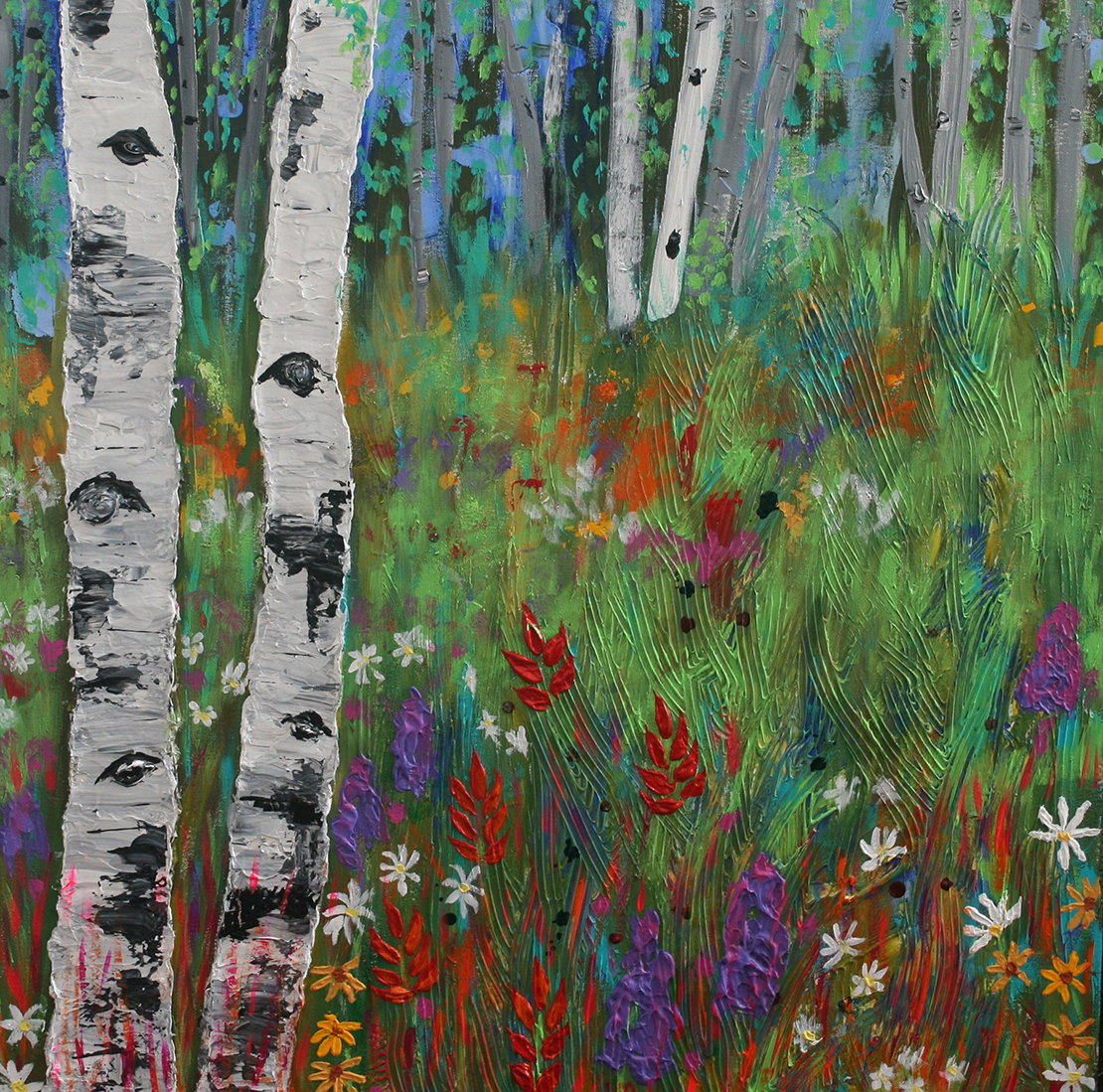 New Mexico Cancer Center, Gallery With A Cause, Meadow Diptych I