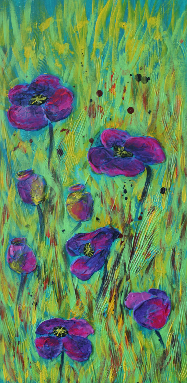 New Mexico Cancer Center, Gallery With A Cause, Purple Poppies II