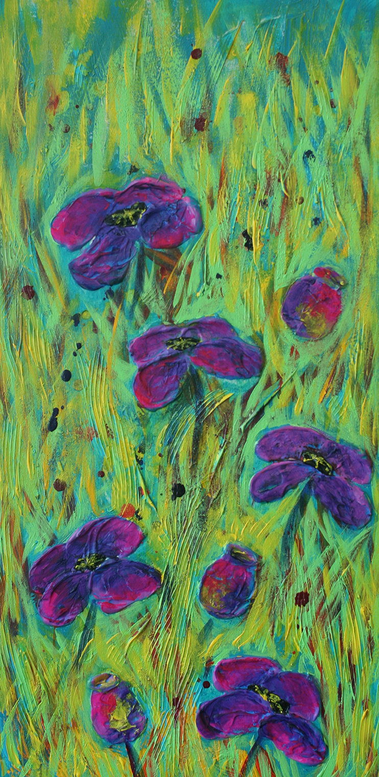 New Mexico Cancer Center, Gallery With A Cause, Purple Poppies III