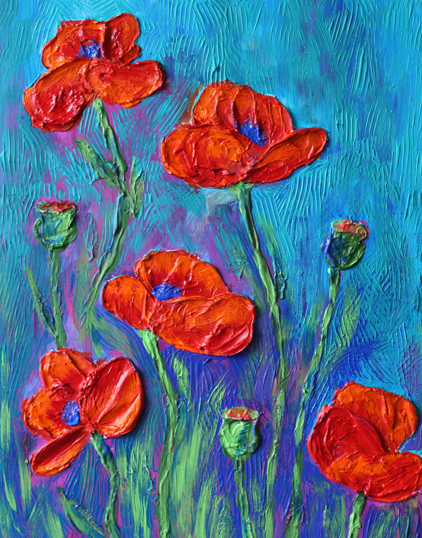 Red Poppies II, 11x14